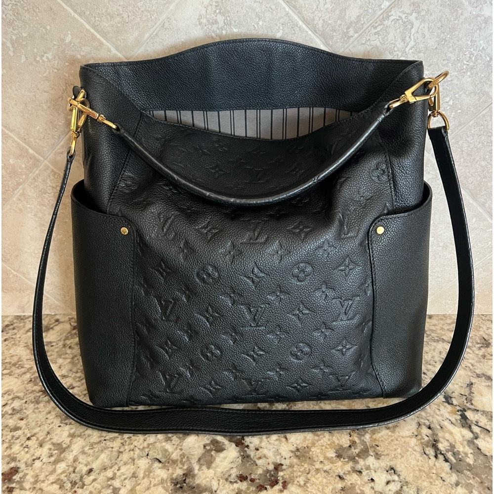 Gorgeous Louis Vuitton Empriente Bagatelle in Noir Black.